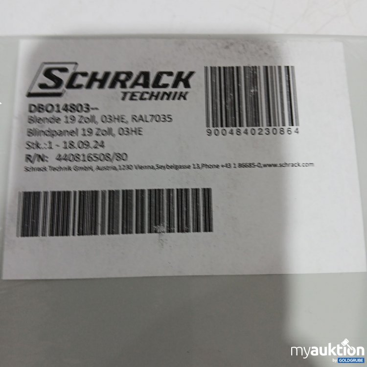 Artikel Nr. 896887: Schrank Technik DBO14803 Blende 19 Zoll 
