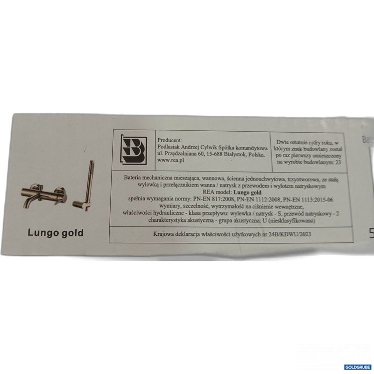 Artikel Nr. 957887: Rea Lazienka z Wyobraźnia Armatur Lungo Gold 