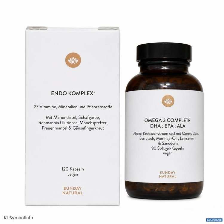 Artikel Nr. 465888: Sunday Natural Endo Komplex 120 Stück, Omega 3 Complete Softgel-Kapseln 90 Stück