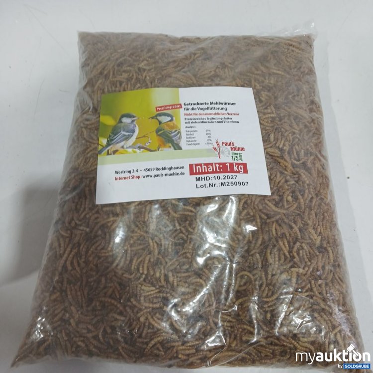 Artikel Nr. 973888 Artikel Nr. 973888: Paul's Mühle Getrocknete Mehlwürmer 1 kg