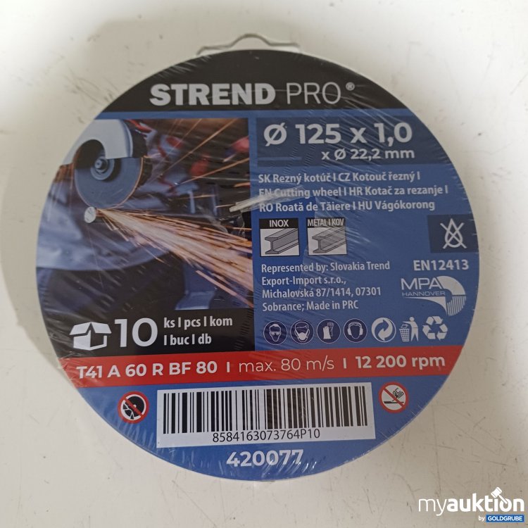 Artikel Nr. 986888: Strend Pro Trennscheibe  Ø125x1,0mm, Bohrung:Ø22,2mm, 10Stk