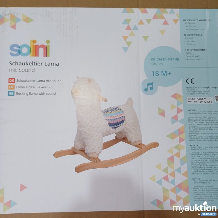 Artikel Nr. 463889 Artikel Nr. 463889: solini Schaukeltier Lama mit Sound
