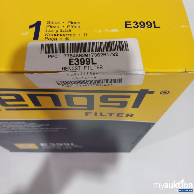 Artikel Nr. 814889: Hengst Filter E399L Luftfilter  