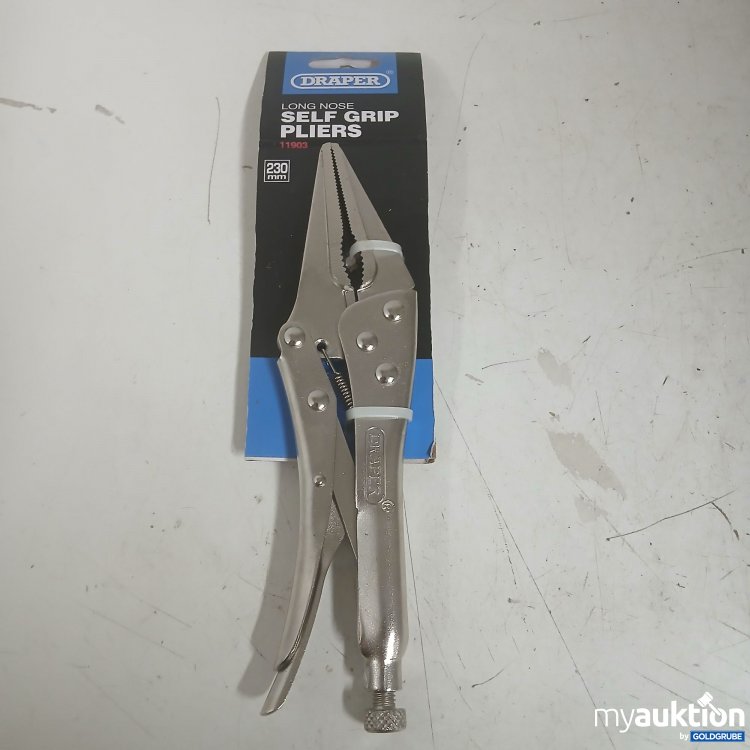 Artikel Nr. 875889 Artikel Nr. 875889: Draper Long Nose Self Grip Pliers 230mm 11903