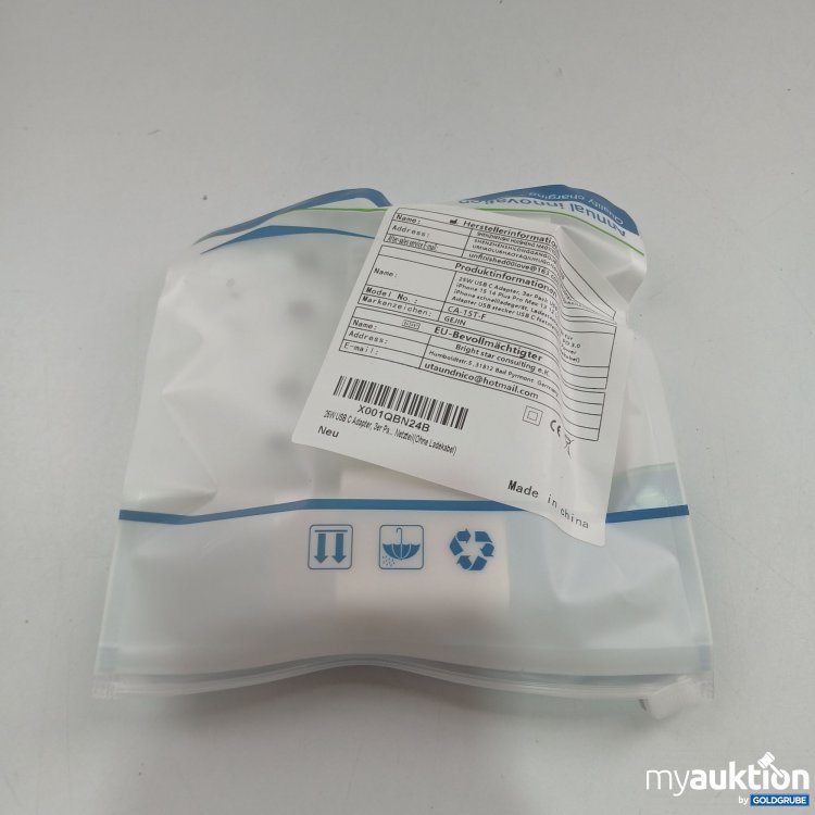 Artikel Nr. 826890 Artikel Nr. 826890: 25W USB C Adapter 3x