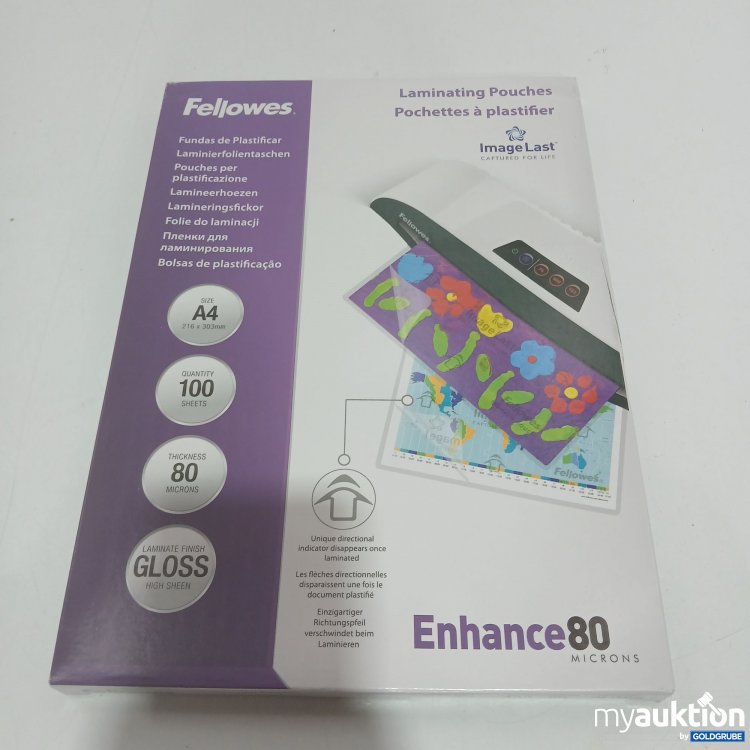 Artikel Nr. 871890 Artikel Nr. 871890: Fellowes Laminating Pouches A4 100 Sheets