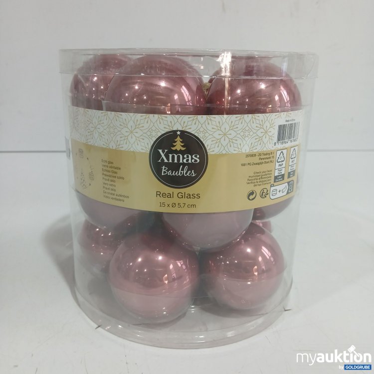 Artikel Nr. 939890 Artikel Nr. 939890: Xmas Baubles Real Glass 15x ø5,7cm