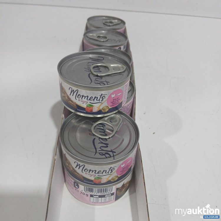 Artikel Nr. 952890: Moments Katzenfutter Huhn mit Lachs & Spinat 11x70g