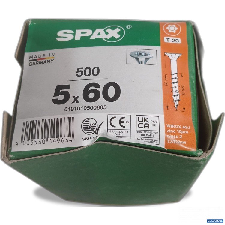 Artikel Nr. 992890 Artikel Nr. 992890: Spax Schrauben T20 5x60 500Stk