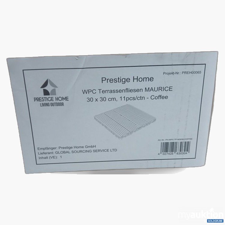 Artikel Nr. 468891 Artikel Nr. 468891: Prestige Home WPC Terrassenfliesen MAURICE 30 x 30 cm Coffee 11Stk