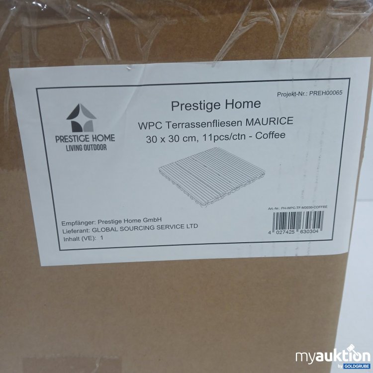 Artikel Nr. 468891 Artikel Nr. 468891: Prestige Home WPC Terrassenfliesen MAURICE 30 x 30 cm Coffee 11Stk