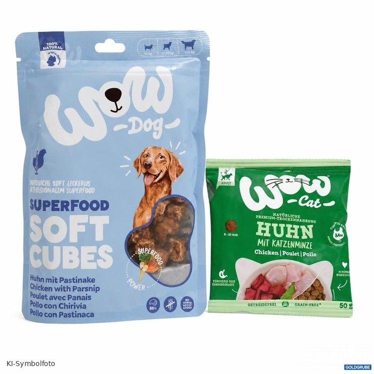 Artikel Nr. 470892: Wow Dog 150g Soft Cubes Huhn mit Pastinake, 50g Katzenminze mit Huhn