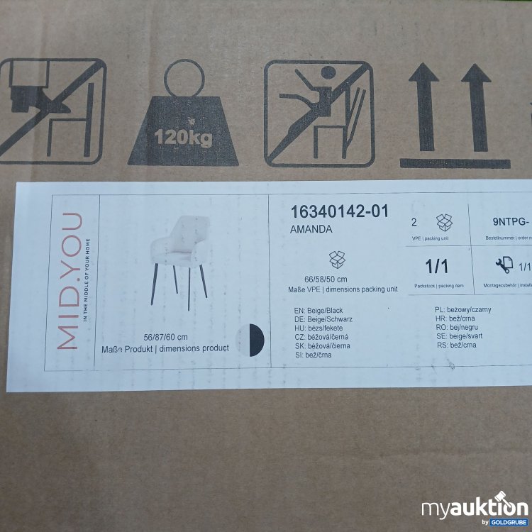 Artikel Nr. 899892: Midyou Amanda Sessel 2Stk Beige/schwarz 16340142-01 
