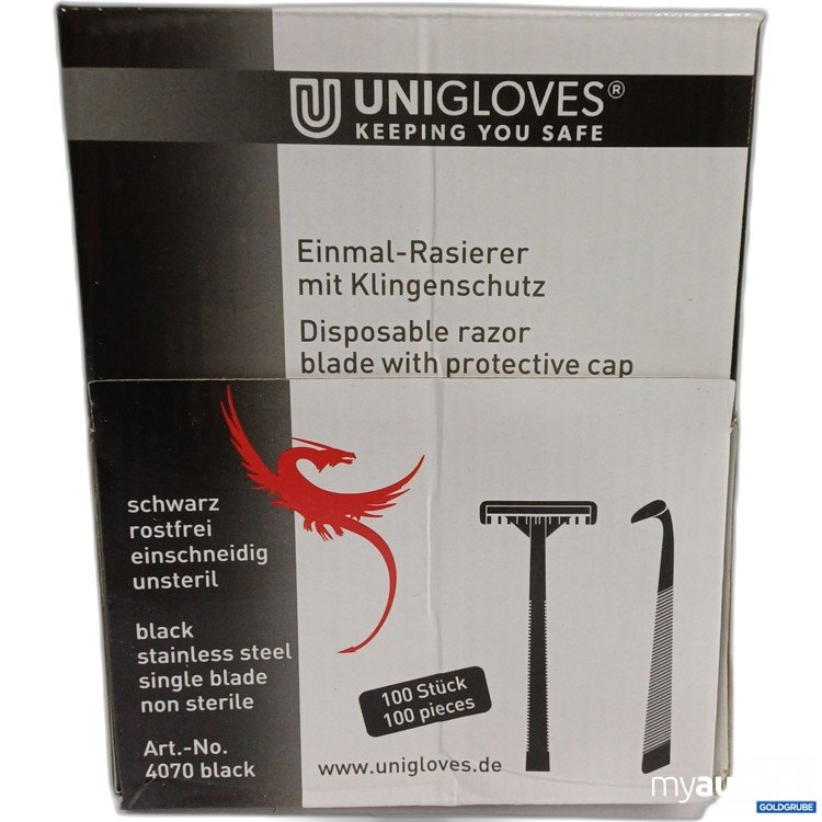 Artikel Nr. 960892: Unigloves Einmal Rasierer mit Klingenschutz 100Stk 