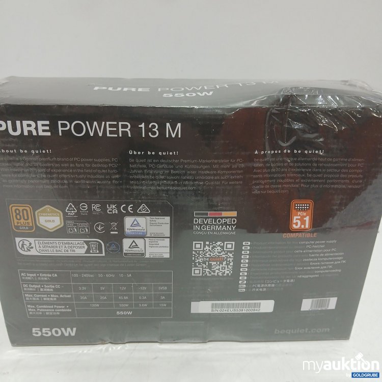 Artikel Nr. 985892: Be Quiet! Pure power 13M 550W
