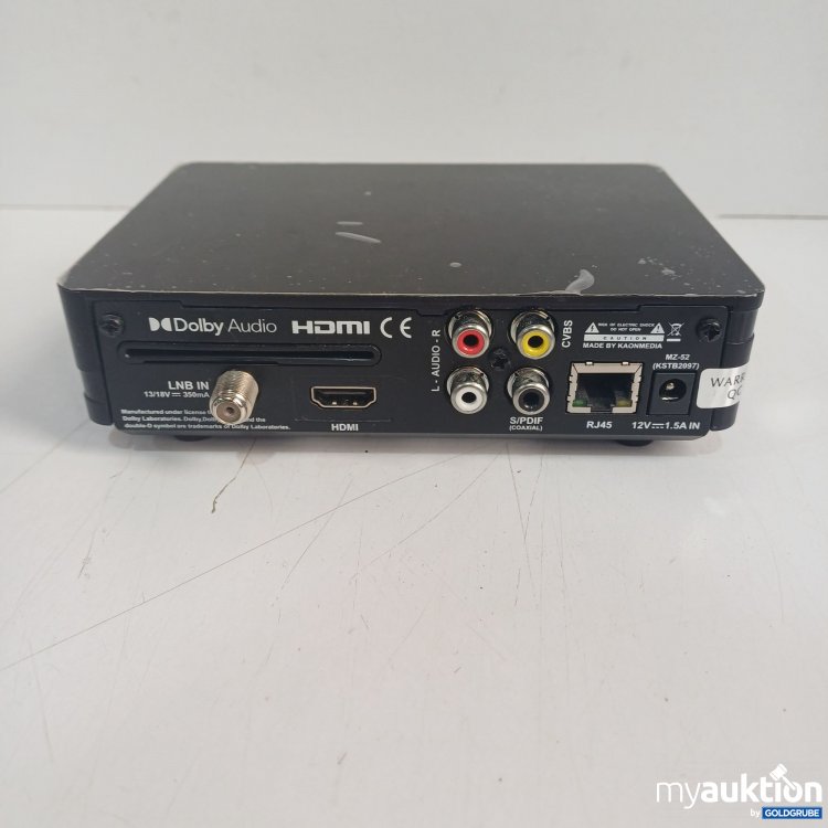 Artikel Nr. 987892 Artikel Nr. 987892: Kaonmedia MZ-52 Satellitenreceiver mit Kabel und Fernbedienung, Schwarz