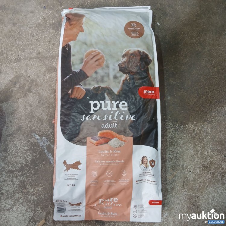 Artikel Nr. 990893 Artikel Nr. 990893: Mera pure sensitive adult Hundefutter Lachs & Reis 12,5kg