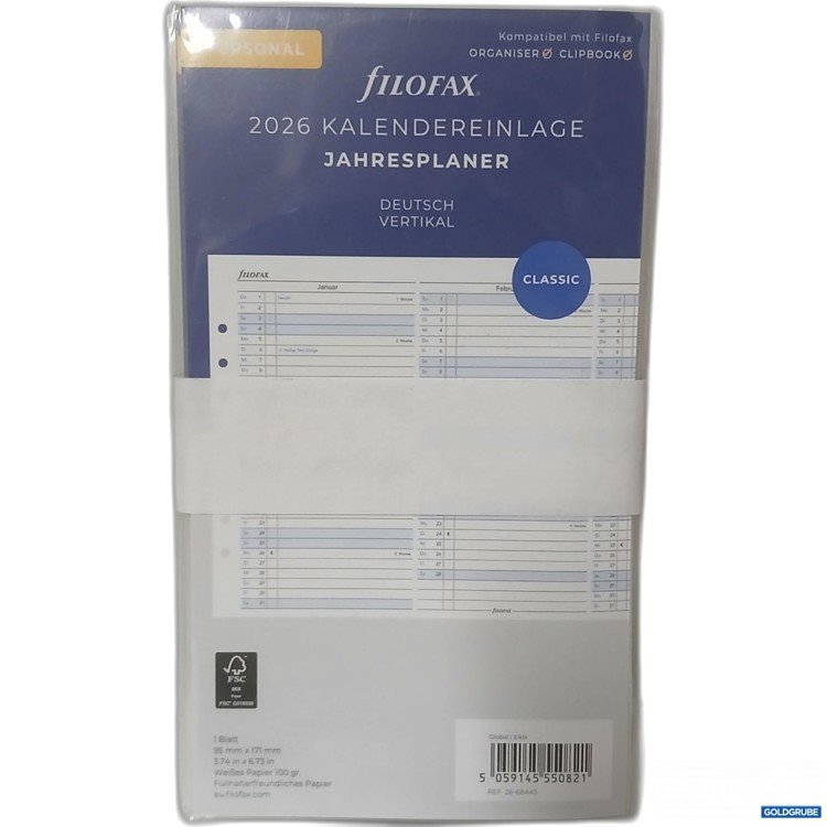 Artikel Nr. 917894: Filofax 2026 Kalendereinlage Jahresplaner 9x