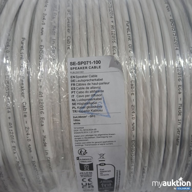 Artikel Nr. 956894: PureLink Speaker Cable SE-SP071-100 100m white 