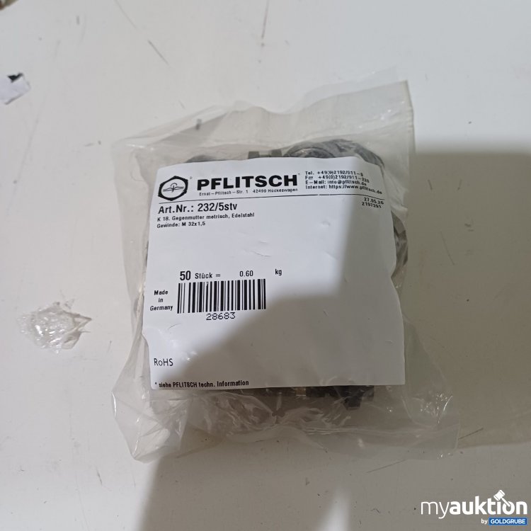 Artikel Nr. 447895 Artikel Nr. 447895: PFLITSCH Gegenmuttern metrisch M 32 x 1,5 Edelstahl