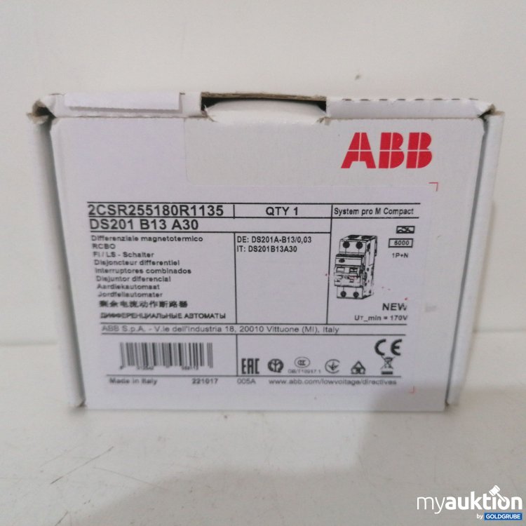 Artikel Nr. 664895 Artikel Nr. 664895: ABB differenziale magnetotermico