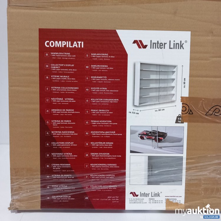 Artikel Nr. 814895: Inter Link Sammelvitrine weiß,  80x60x9.5 cm