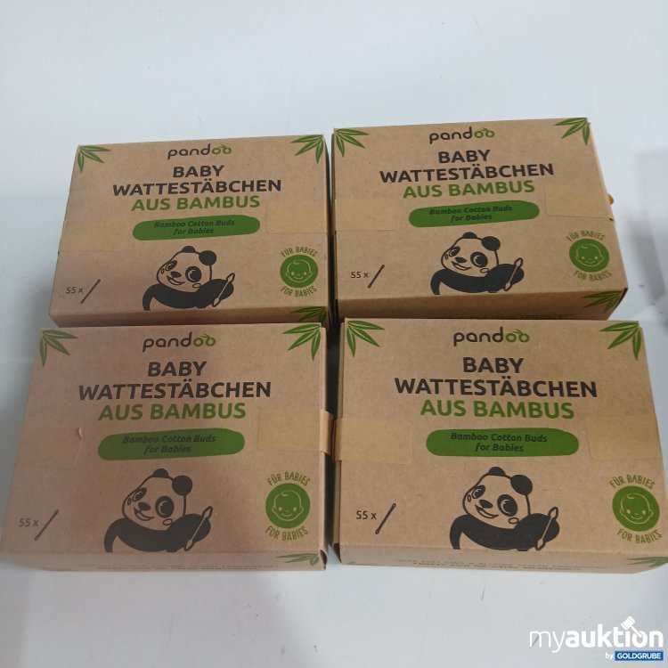 Artikel Nr. 861895: Pandoo Baby Wattestäbchen aus Bambus 4x55Stk 