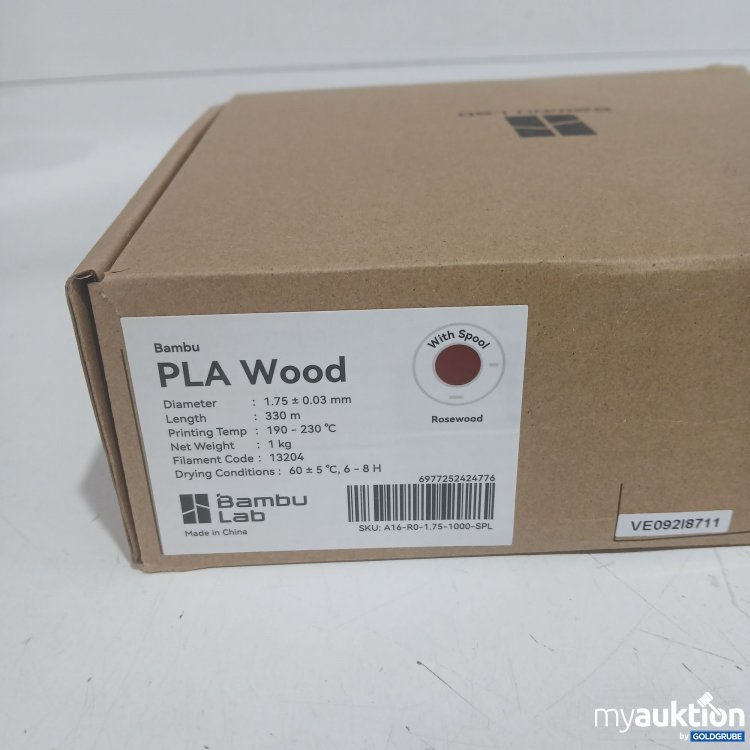 Artikel Nr. 956895: Bambu Lab PLA Wood 1.75mm 330m 1kg Rosewood 
