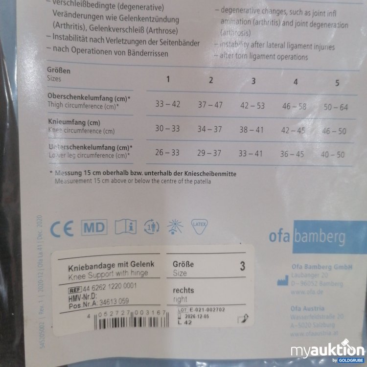 Artikel Nr. 514896 Artikel Nr. 514896: Dynamics Kniebandage mit Gelenk