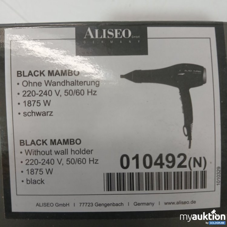 Artikel Nr. 524896: Aliseo Black Mambo Haartrockner schwarz 010492