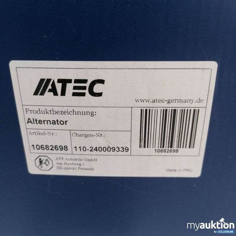 Artikel Nr. 859896 Artikel Nr. 859896: Atec Alternator 10682698