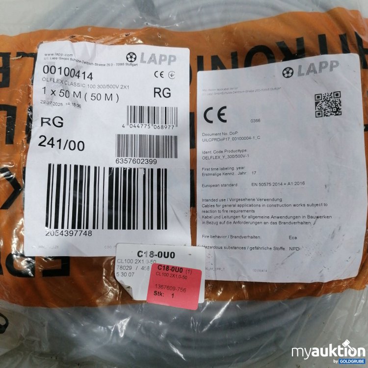 Artikel Nr. 898896: Lapp Ölflex Classic 50m RG 241/00 1367609-756