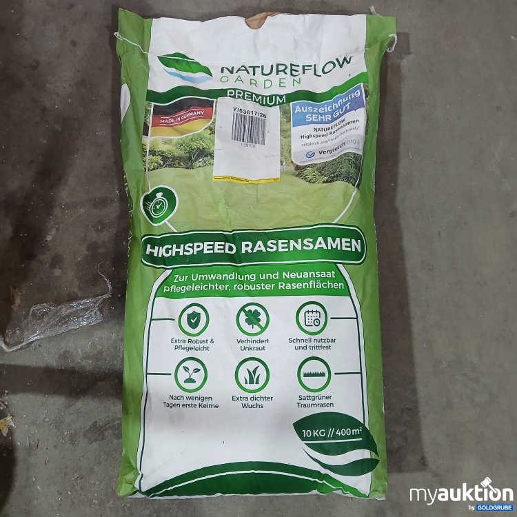 Artikel Nr. 462897 Artikel Nr. 462897: Natureflow Garden Premium Highspeed Rasensamen 10kg