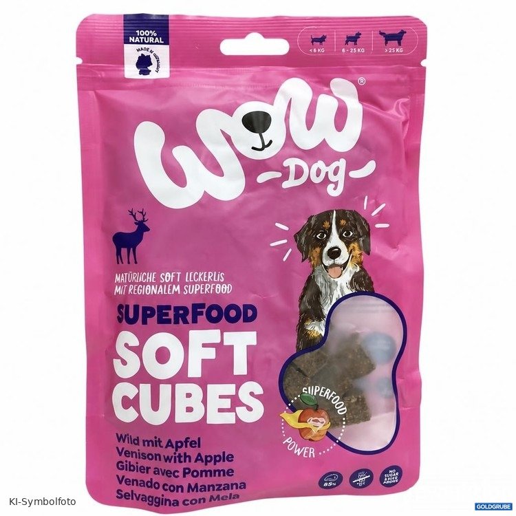 Artikel Nr. 470897: Wow Dog 150g Soft Cubes Wild mit Apfel Hundeleckerli