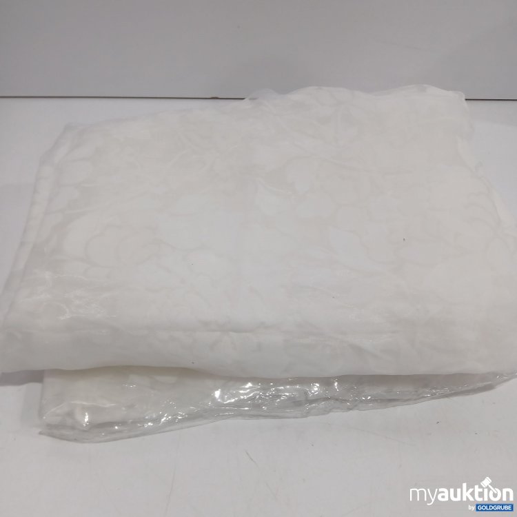 Artikel Nr. 523897: Vorhang, transparent/weiß geblühmt 2stk. 200x90cm