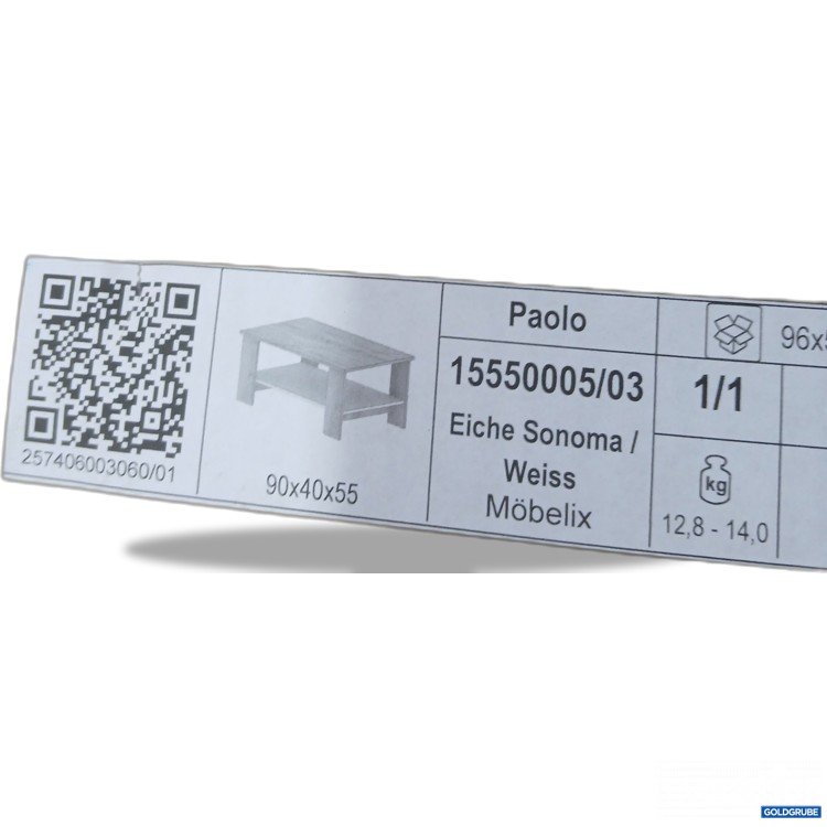 Artikel Nr. 955897: Möbelix Couchtisch Paolo Eiche Sanoma/weiß 15550005/03 