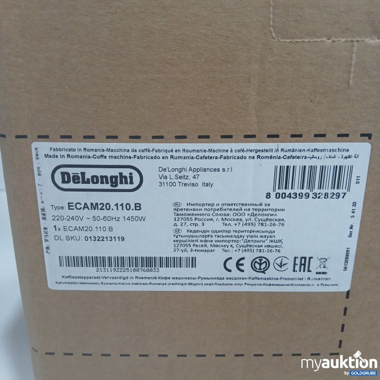 Artikel Nr. 956897: DeLonghi Kaffeevollautomat ECAM20.110.B 