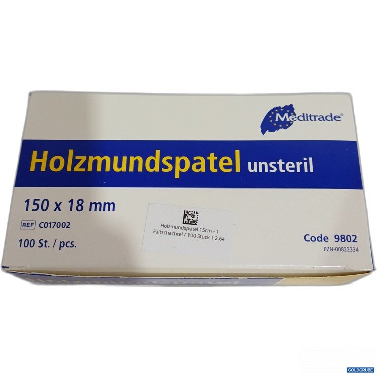 Artikel Nr. 960897: Meditrade Holzmundspatel unsteril 150x18mm 100Stk 