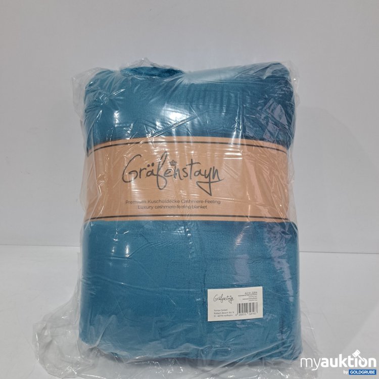 Artikel Nr. 815898 Artikel Nr. 815898: Gräfenstayn Premium Kuscheldecke Cashmere Feeling Art.Nr 32816, 220x240 cm türkis/blau