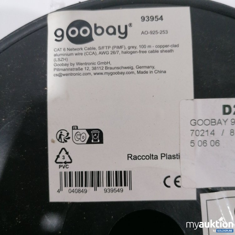 Artikel Nr. 898900: Goobay CAT 6 Network Cable Aluminium Wire 100m D21-2U3  70214/821