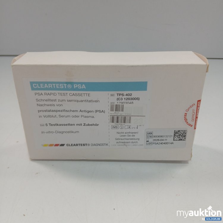 Artikel Nr. 910900 Artikel Nr. 910900: Cleartest PSA Rapid Test Cassette 5x