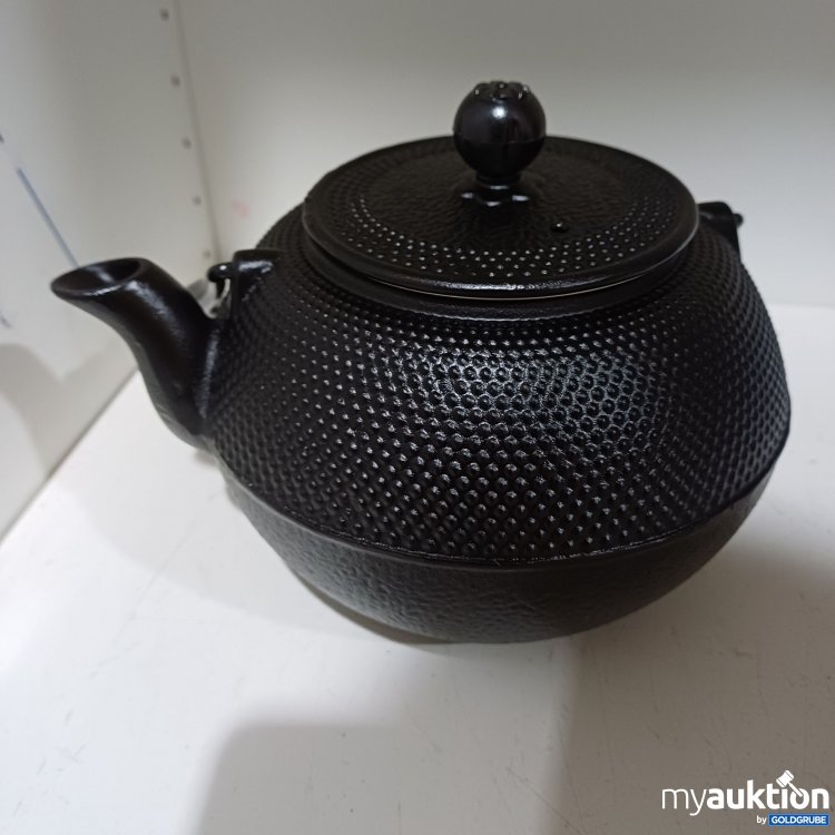 Artikel Nr. 986900 Artikel Nr. 986900: Cast Iron Teapot Teekanne aus Gusseisen mit Edelstalsieb, schwarz, 1.3L