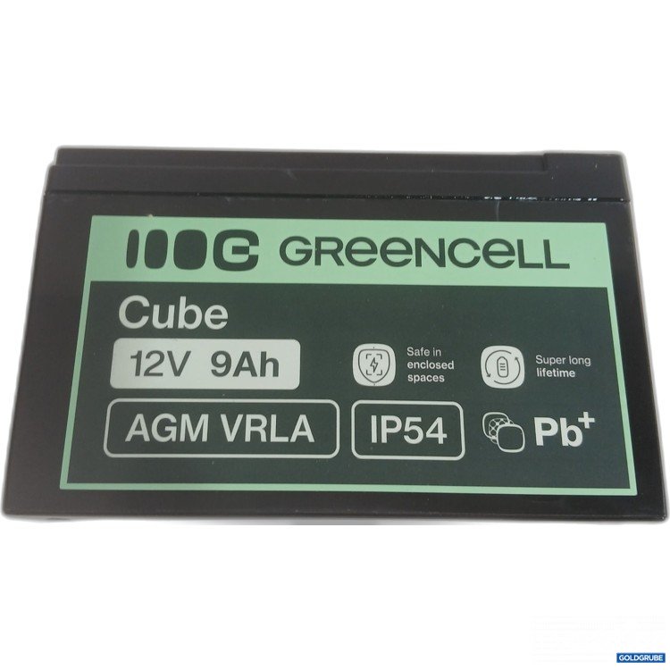 Artikel Nr. 992900 Artikel Nr. 992900: Greencell Cube 12V 9Ah AGM VRLA IP54 sealed Lead Acid Battery