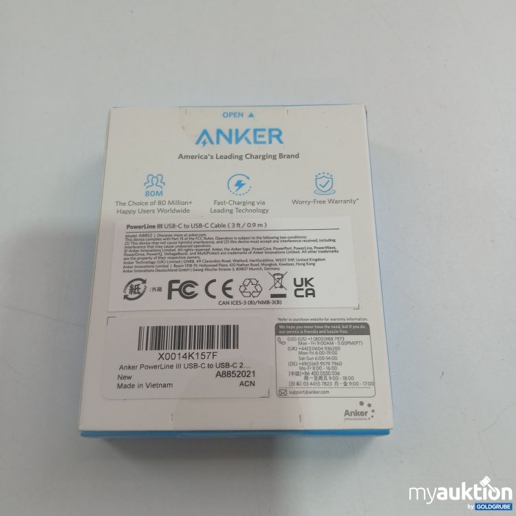 Artikel Nr. 826901 Artikel Nr. 826901: Anker PowerLine lll USB-C to USB-C 0.9m