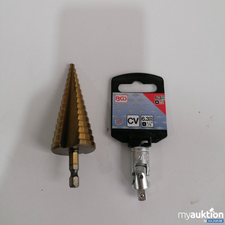 Artikel Nr. 850901: BGS Kardangelenk 6.3 mm, 1/4"und Stufenbohrer