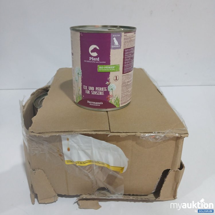 Artikel Nr. 888901: Herrmanns Manufaktur Hundefutter Pferd mit Süßkartoffel und Zucchini 6x800g