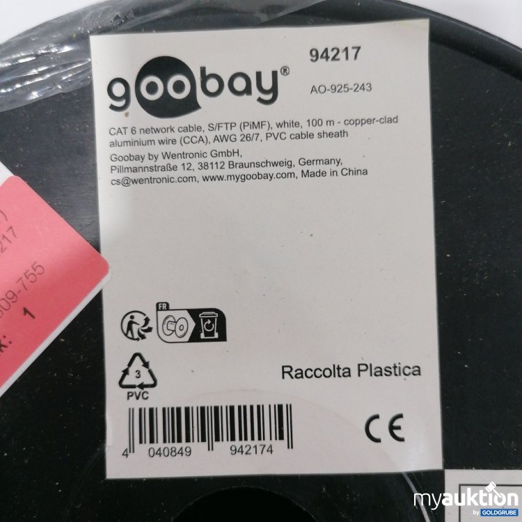Artikel Nr. 898901: Goobay CAT 6 Network Cable Aluminium Wire 100m 