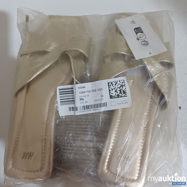 Artikel Nr. 931901: H&M goldfarbene Damen-Sandalen