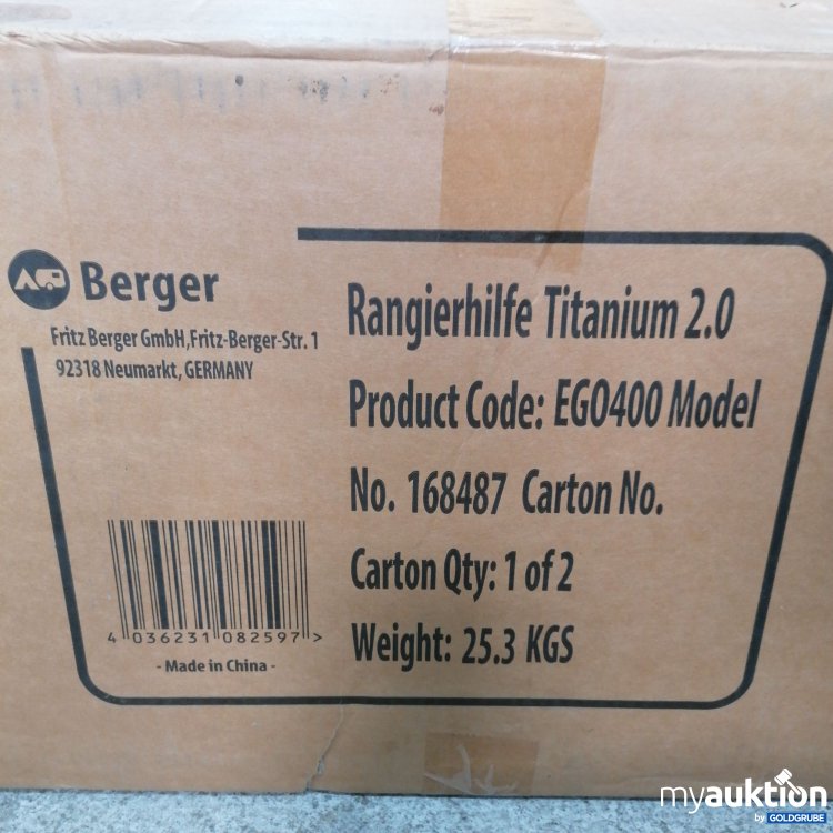 Artikel Nr. 360902 Artikel Nr. 360902: Berger Rangierhilfe Titanium 2.0 EG400 Model