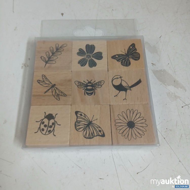 Artikel Nr. 874902: 9 Stück Vintage Holzstempel